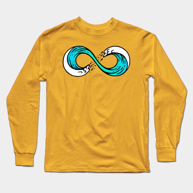 Endless Summer Infinity Wave Long Sleeve T-Shirt by HabbyArt